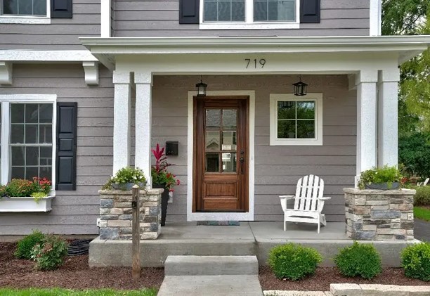 Front porch with nice siding