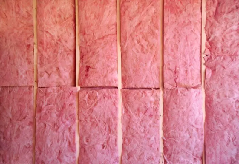 Newly installed insulation